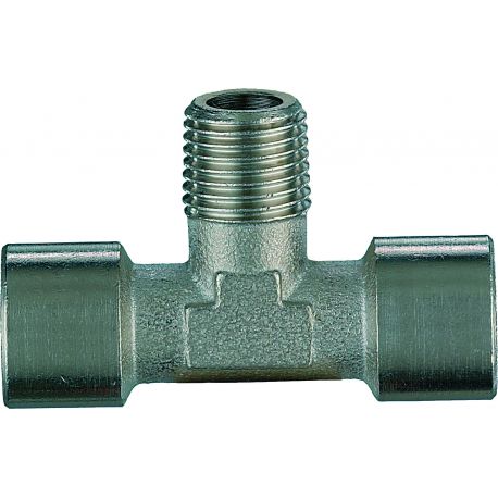 Raccord en T male 1/4" et 2 femelles 1/4"