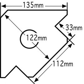 Equerre magnétique 135x24mm