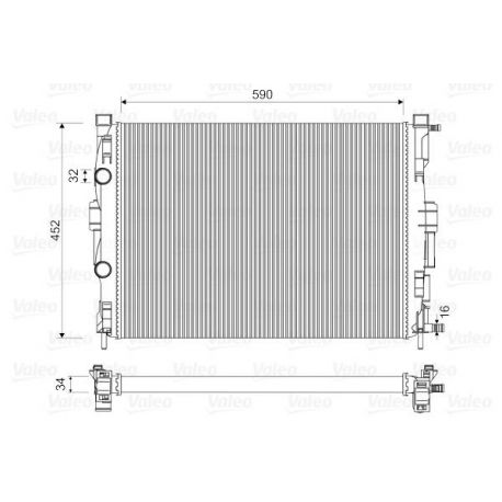 732946 Radiateur de moteur VALEO