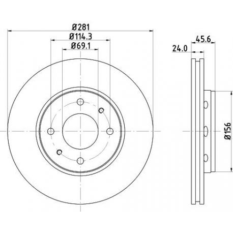 50281PRO Disque de frein PAGID