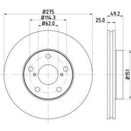 54397PRO Disque de frein PAGID