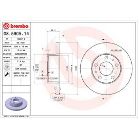 08.5905.14 Disque de frein BREMBO