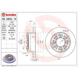 08.5952.10 Disque de frein BREMBO