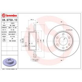 08.9759.10 Disque de frein BREMBO