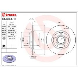 08.6751.10 Disque de frein BREMBO