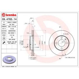 09.4765.14 Disque de frein BREMBO