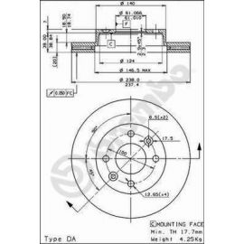 09.4925.10 Disque de frein BREMBO