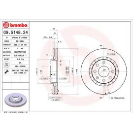 09.5148.24 Disque de frein BREMBO