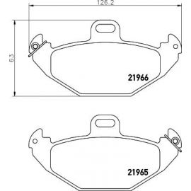 8DB 355 019-351 Plaquette de frein HELLA