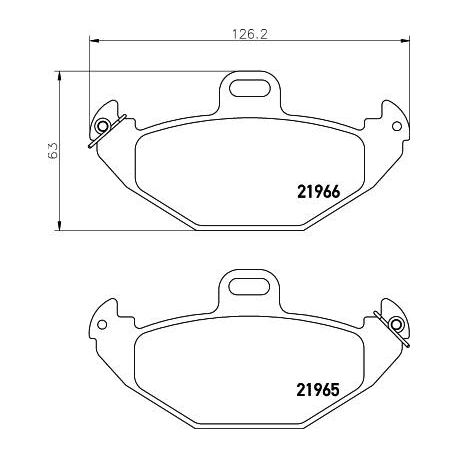 8DB 355 019-351 Plaquette de frein HELLA