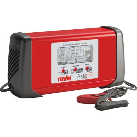 Chargeur de batterie automatique/testeur 6-12-24V 600W 45A avec écran digital - Doctor charge 50 