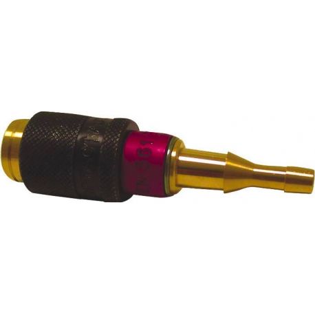 Raccord rapide femelle stoptac gaz sur tuyau 6-10mm 