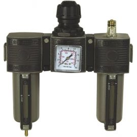 Filtre à air/régulateur/lubrificateur femelle 1/4" avec manomètre 