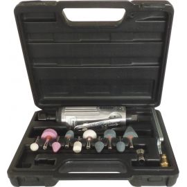 Meuleuse pneumatique droite - kit complet en malette 16pc 