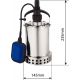 Pompe à eau immergée automatique inox 230V 550W avec flotteur 