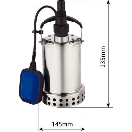 Pompe à eau immergée automatique inox 230V 550W avec flotteur 