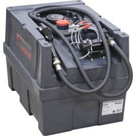 Cuve de ravitaillement fuel PE 200L avec kit pompe à gasoil 12V 45L/min et pistolet automatique 