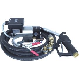 Pompe à huile électrique à engrenage 12V 4,5L/min - en kit tuyau/pinces/pistolet 