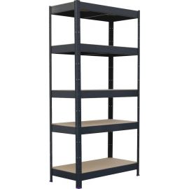 Etagère métallique à emboiter 5 tablettes bois 1800x900x450mm max 1,6T 