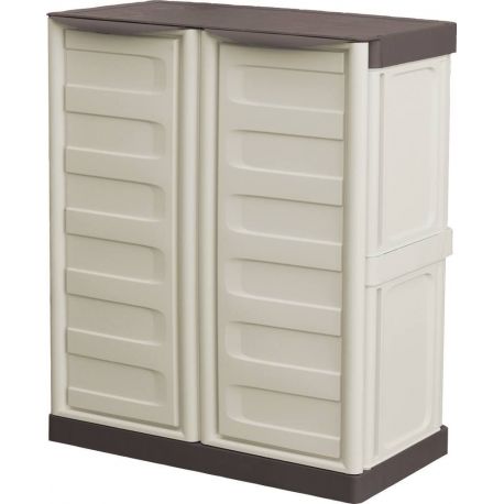 Armoire PVC 2 portes et 1 étagère 700x390x855mm 