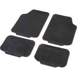 Tapis de voiture caoutchouc avec liseré - 4pc 