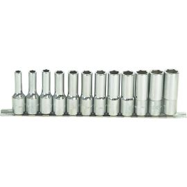 Douilles longues 1/2" de 8 à 19mm - blister avec rack métallique de 12pc 