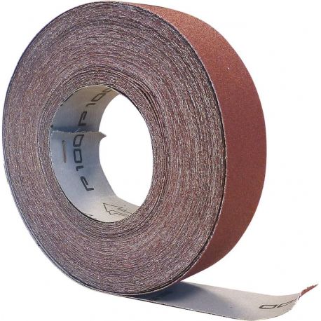 Rouleau d'atelier papier abrasif P120 38mmx25m - boite distributrice 