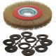 Brosse métallique 150x32mm avec bagues multi-alésage 