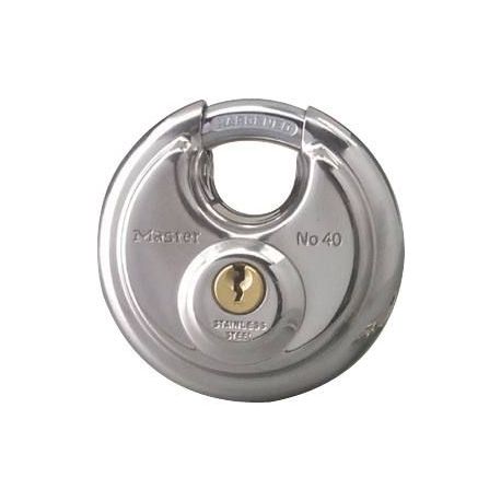 Cadenas marine rond acier inox 70mm 2 clés - blister 