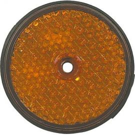 Catadioptre rond 60mm orange à  fixer 