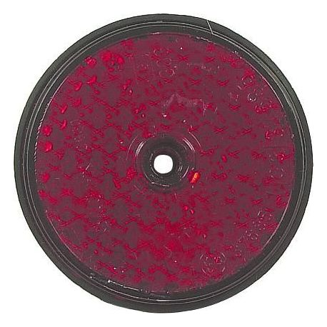 Catadioptre rond 60mm rouge à  fixer 