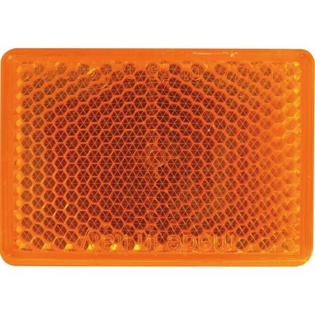 Catadioptre rectangle 56x39mm adhésif orange 