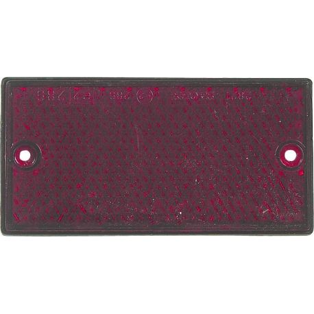 Catadioptre rectangle 106x50mm rouge à fixer 