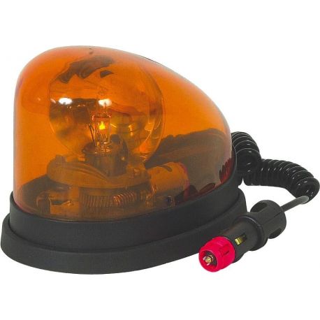 Gyrophare halogène H1 12V goutte d'eau magnétique orange 