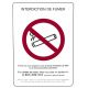 Panneau interdiction de fumer rigide 150x210mm 