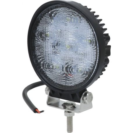 Phare de travail rond LED 10/32V 18W 1200lumens faisceau large 