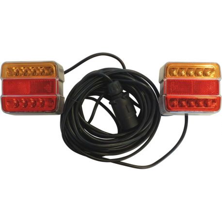 Kit de signalisation arrière LED 7,5m magnétique - blister 