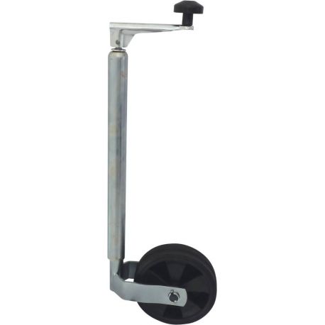 Roue jockey jante PVC 35mm course de 230mm 80kg 