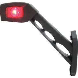 Feu de gabarit LED 12/24V côté gauche rouge/blanc/orange déporté coudé 180mm 